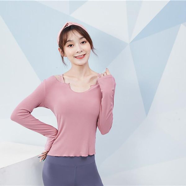 yoga outfits women's pink small u-neck stretch tight-fitting long-sleeved t-shirt running professional fitness clothes sexy, White;red
yoga outfits women's pink small u-neck stretch tight-fitting long-sleeved t-shirt running professional fitness clothes sexy, White;red
