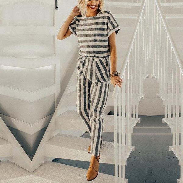 women's jumpsuits & rompers elegant woman summer jumpsuit fashion long pants 's clubwear playsuit ladies striped short sleeves lo, Black;white
women's jumpsuits & rompers elegant woman summer jumpsuit fashion long pants 's clubwear playsuit ladies striped short sleeves lo, Black;white