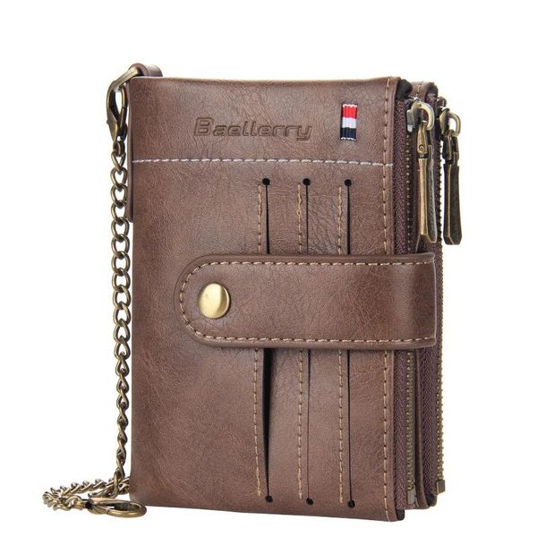 wallets wallet men's short european and american retro double zipper card bag vertical buckle coin purse with, Red;black
wallets wallet men's short european and american retro double zipper card bag vertical buckle coin purse with, Red;black