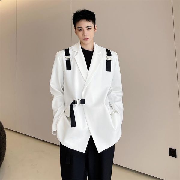 men's suits & blazers net celebrity ribbon buckle suit coat blazer men streetwear fashion show women oversize hip hop jacket man, White;black
men's suits & blazers net celebrity ribbon buckle suit coat blazer men streetwear fashion show women oversize hip hop jacket man, White;black