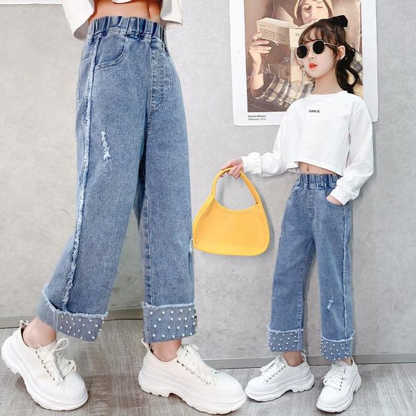 2021 new arrival for spring autumn girls jeans children wide leg capris pants 14 years old denim cropped trousers, Blue
2021 new arrival for spring autumn girls jeans children wide leg capris pants 14 years old denim cropped trousers, Blue