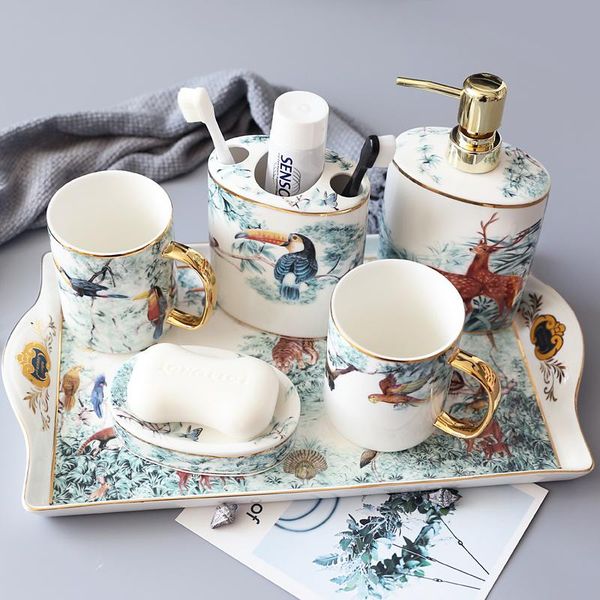 bath accessory set luxury jungle bathroom accessaries el forest wash brush cup, press liquid soap dispensers, dishes,toothbrush holder
bath accessory set luxury jungle bathroom accessaries el forest wash brush cup, press liquid soap dispensers, dishes,toothbrush holder