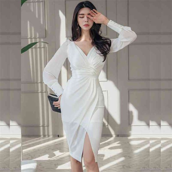 white korean ladies fall long sleeve v neck office mdii tight party dress for women china clothing 210530, Black;gray
white korean ladies fall long sleeve v neck office mdii tight party dress for women china clothing 210530, Black;gray
