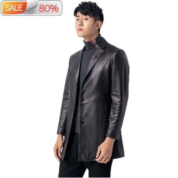 men's leather & faux autumn winter jacket men genuine sheepskin windbreaker long coat chaqueta hombre z1a1a906 nd1235, Black
men's leather & faux autumn winter jacket men genuine sheepskin windbreaker long coat chaqueta hombre z1a1a906 nd1235, Black
