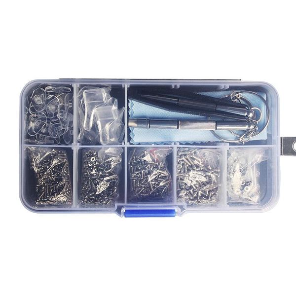 eyeglasses sunglasses screws sets nuts nose pad optical repair tool parts assorted kit, Silver
eyeglasses sunglasses screws sets nuts nose pad optical repair tool parts assorted kit, Silver