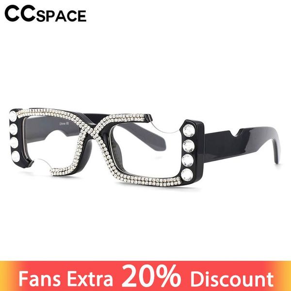 fashion sunglasses frames 53614 women luxury diamond square anti blue glasses computer eyeglasses, Black
fashion sunglasses frames 53614 women luxury diamond square anti blue glasses computer eyeglasses, Black