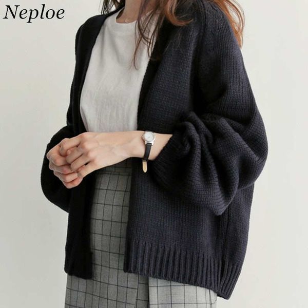 neploe sweater cardigan women's 2021 new korean loose sweater women coat solid knitting outwear female casual open stitch 36530 t200820, White;black
neploe sweater cardigan women's 2021 new korean loose sweater women coat solid knitting outwear female casual open stitch 36530 t200820, White;black