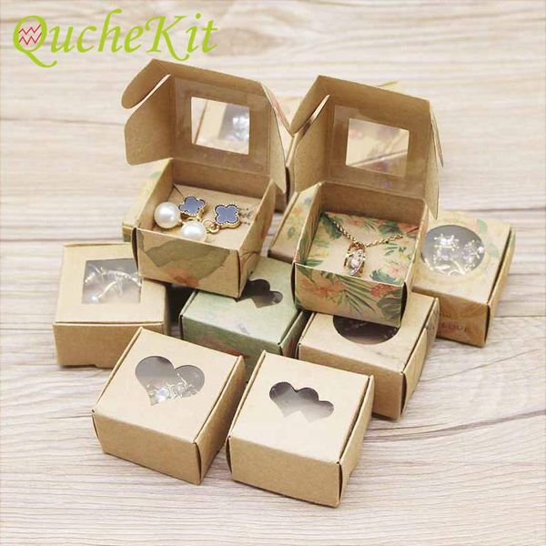 50pcs/lot jewelry kraft paper storage box kraft paper box for necklace ring earrings package gift with window packaging
50pcs/lot jewelry kraft paper storage box kraft paper box for necklace ring earrings package gift with window packaging