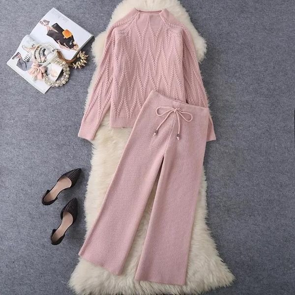 women's tracksuits elegant fashion knitted sweater suit women 2 piece set korean wide leg pant and half turtleneck jumper female casual, Gray
women's tracksuits elegant fashion knitted sweater suit women 2 piece set korean wide leg pant and half turtleneck jumper female casual, Gray