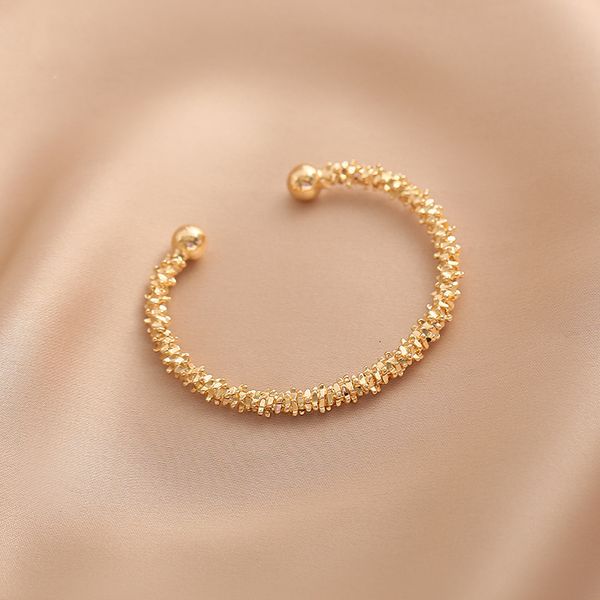 bracelet frosted plain ring women's light luxury metal high sense temperament opening adjustable, Golden;silver
bracelet frosted plain ring women's light luxury metal high sense temperament opening adjustable, Golden;silver