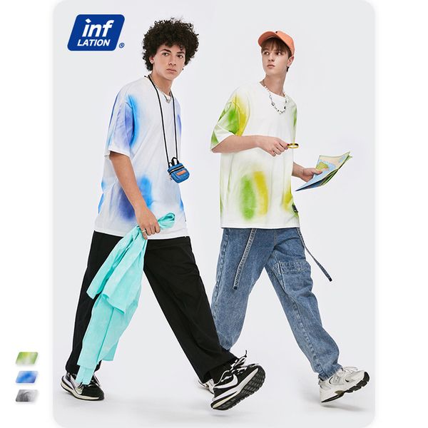 inf cotton mens clothing t-shirt 2021 spring and summer new european and american street cool loose casual irregular tie-dyed short-sleeved, White;black
inf cotton mens clothing t-shirt 2021 spring and summer new european and american street cool loose casual irregular tie-dyed short-sleeved, White;black