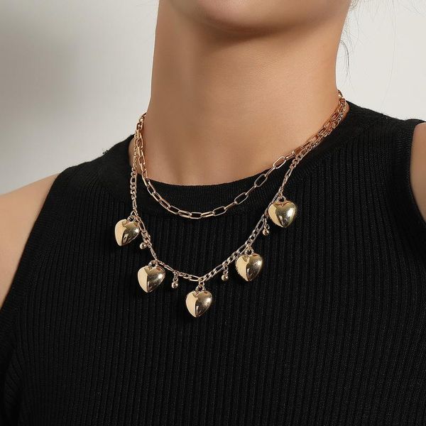 pendant necklaces vintage multilayer heart choker chain necklace for women gold silver color collar wedding party fashion jewelry gift
pendant necklaces vintage multilayer heart choker chain necklace for women gold silver color collar wedding party fashion jewelry gift