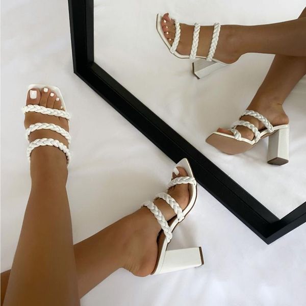 slippers 2021 design weave women slipper square high heel sandal open toe slip on slides outdoor flip flop dress shoes, Black
slippers 2021 design weave women slipper square high heel sandal open toe slip on slides outdoor flip flop dress shoes, Black