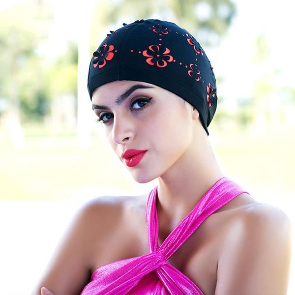 2021 women elastic fabric long hair swim bathing suit bather pool hat ear protection swimming caps elasticity skid flowers
2021 women elastic fabric long hair swim bathing suit bather pool hat ear protection swimming caps elasticity skid flowers