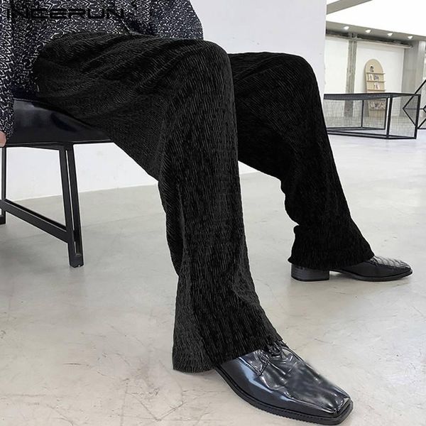 men's pants incerun men casual elastic waist streetwear loose velour folds vintage straight trousers 2021 cozy leisure long, Black
men's pants incerun men casual elastic waist streetwear loose velour folds vintage straight trousers 2021 cozy leisure long, Black