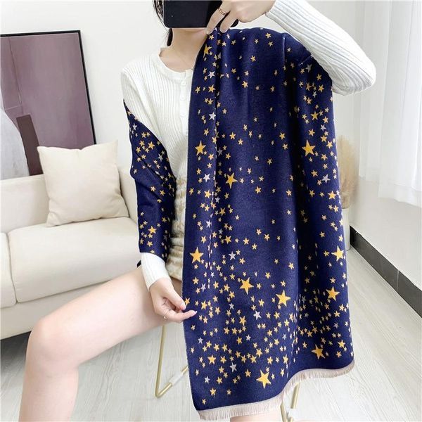 scarves fashion stars print scarf women cashmere shawls wraps female pashmina warm thick blanket stoles, Blue;gray
scarves fashion stars print scarf women cashmere shawls wraps female pashmina warm thick blanket stoles, Blue;gray