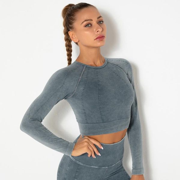 yoga outfit women shirts 1pcs workout running long sleeve cropped seamless gym t-shirt quick dry fitness
yoga outfit women shirts 1pcs workout running long sleeve cropped seamless gym t-shirt quick dry fitness
