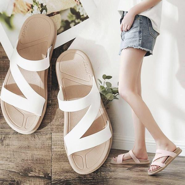 women's summer casual non-slip soft soled beach shoes solid color comfortable fashion flat slippers, Black
women's summer casual non-slip soft soled beach shoes solid color comfortable fashion flat slippers, Black