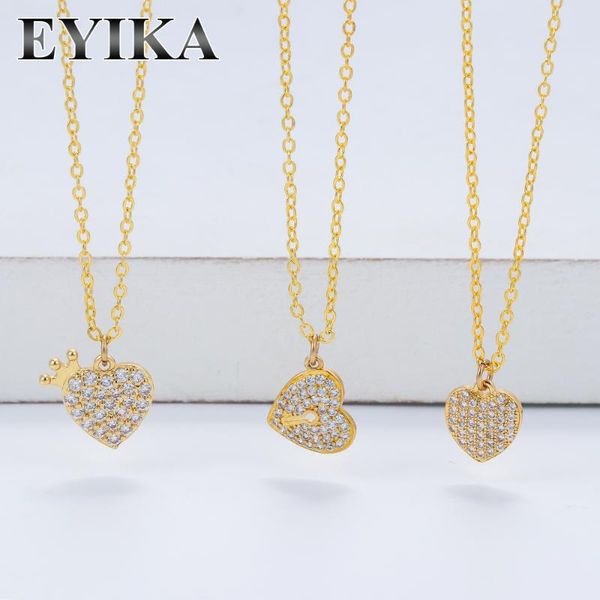 pendant necklaces eyika fashion small heart necklace gold silver color engagement party women jewelry zircon collares de moda for gift
pendant necklaces eyika fashion small heart necklace gold silver color engagement party women jewelry zircon collares de moda for gift