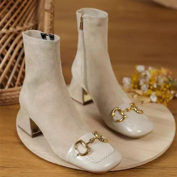 dress shoes metallic trim women's ankle boots leather square toe thick heels casual fashion, Black
dress shoes metallic trim women's ankle boots leather square toe thick heels casual fashion, Black