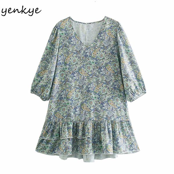 2021 new vintage print mini satin women v neck long sleeve hem ruffle casual summer plus size short vestido t7xc, Black;gray
2021 new vintage print mini satin women v neck long sleeve hem ruffle casual summer plus size short vestido t7xc, Black;gray