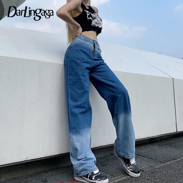 women's jeans darlingaga streetwear gradient straight baggy women casual boyfriend denim trousers high waist pants autumn female, Blue
women's jeans darlingaga streetwear gradient straight baggy women casual boyfriend denim trousers high waist pants autumn female, Blue