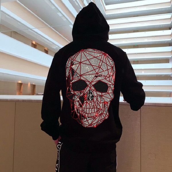 men's hoodies & sweatshirts hooded sweatshirt in the shape of ling skull super thick diamond thin oversized pullover lom1, Black
men's hoodies & sweatshirts hooded sweatshirt in the shape of ling skull super thick diamond thin oversized pullover lom1, Black