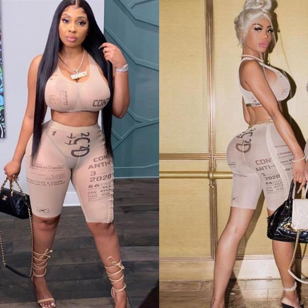 two piece outfits for women letter print skin color halter crop shorts matching sets sports tracksuit d87bc16, White
two piece outfits for women letter print skin color halter crop shorts matching sets sports tracksuit d87bc16, White