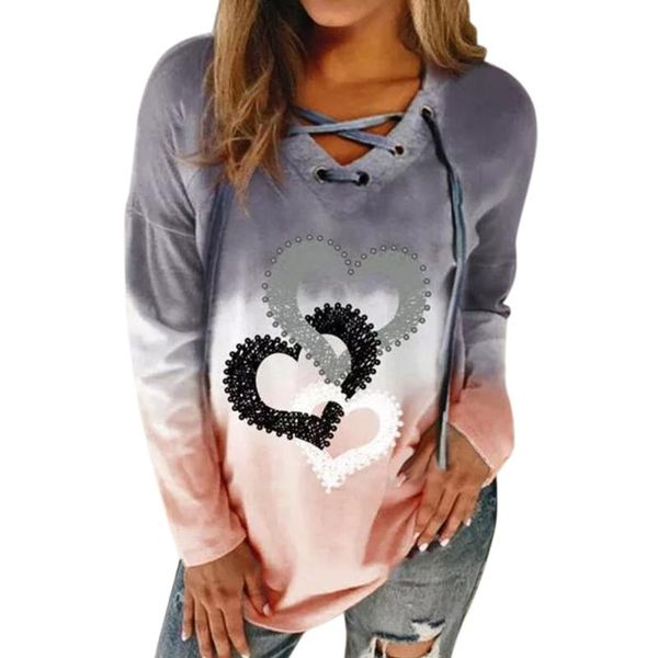women's t-shirt 2021 tie-dye gradient print v-neck loose long-sleeved women spring and autumn patchwork color round collar jacket, White
women's t-shirt 2021 tie-dye gradient print v-neck loose long-sleeved women spring and autumn patchwork color round collar jacket, White