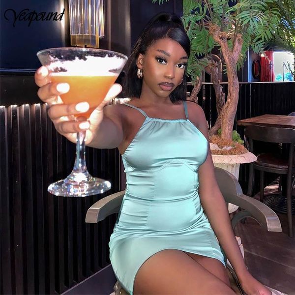 casual dresses spaghetti strap mini satin dress women backless bandage bodycon party pleated stretch short club, Black;gray
casual dresses spaghetti strap mini satin dress women backless bandage bodycon party pleated stretch short club, Black;gray
