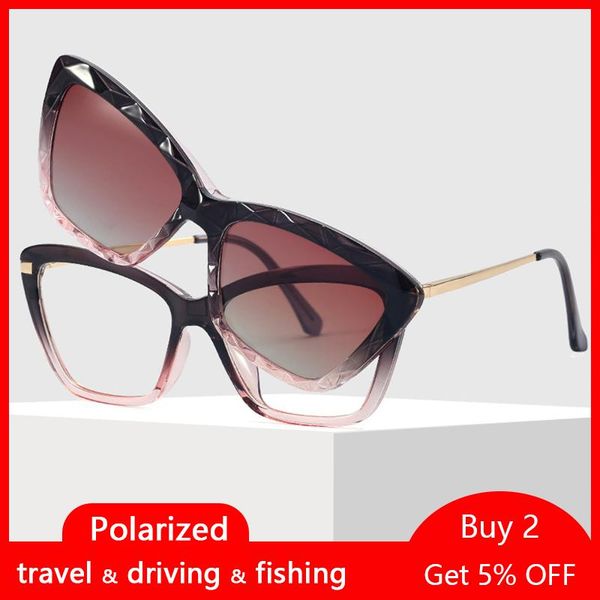 sunglasses square polarized light women's 2021 brand design small frame magnetic 2 in 1 sun glasses black gradient uv400, White;black
sunglasses square polarized light women's 2021 brand design small frame magnetic 2 in 1 sun glasses black gradient uv400, White;black