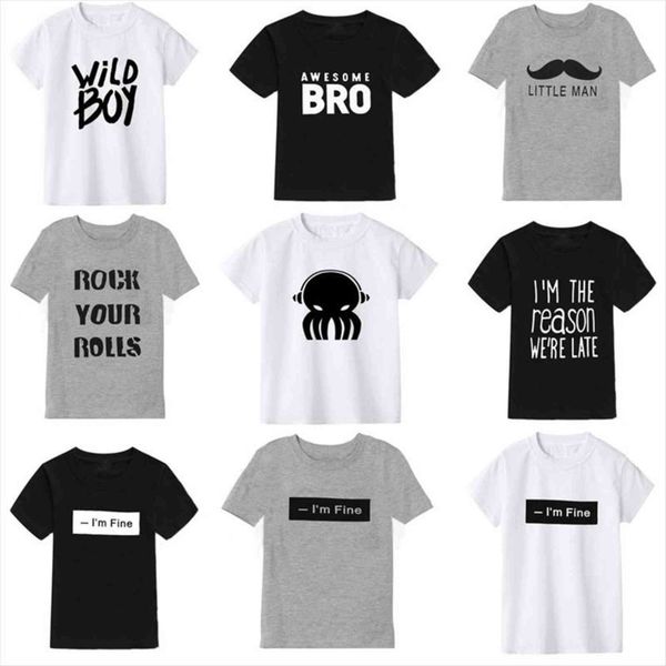 fashion casual cotton letter printing childrens t shirt bottoming boys clothes girls baby boy, Blue
fashion casual cotton letter printing childrens t shirt bottoming boys clothes girls baby boy, Blue