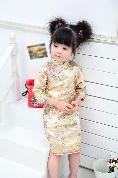 girl's dresses 2021 spring peony kids qipao girls dress cheongsams flower traditional chinese year festival children clothing, Red;yellow
girl's dresses 2021 spring peony kids qipao girls dress cheongsams flower traditional chinese year festival children clothing, Red;yellow