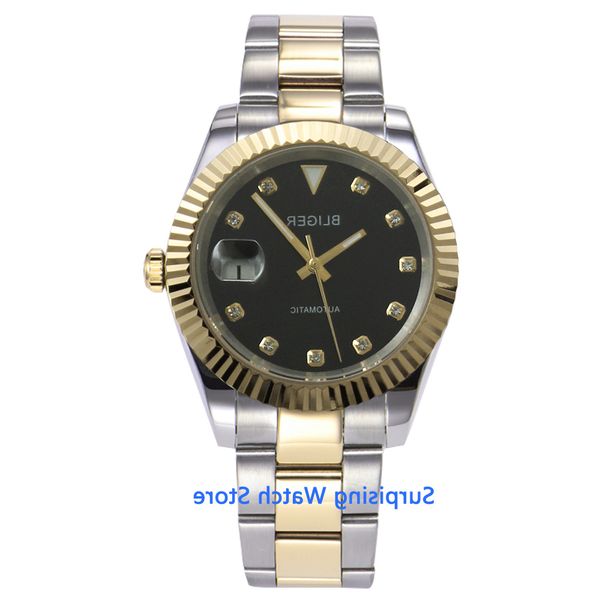 bliger 40mm blcak dial miyota mens automatic watch luxury sapphire glass luminous waterproof calendar mechanical wristwatch men, Slivery;brown
bliger 40mm blcak dial miyota mens automatic watch luxury sapphire glass luminous waterproof calendar mechanical wristwatch men, Slivery;brown
