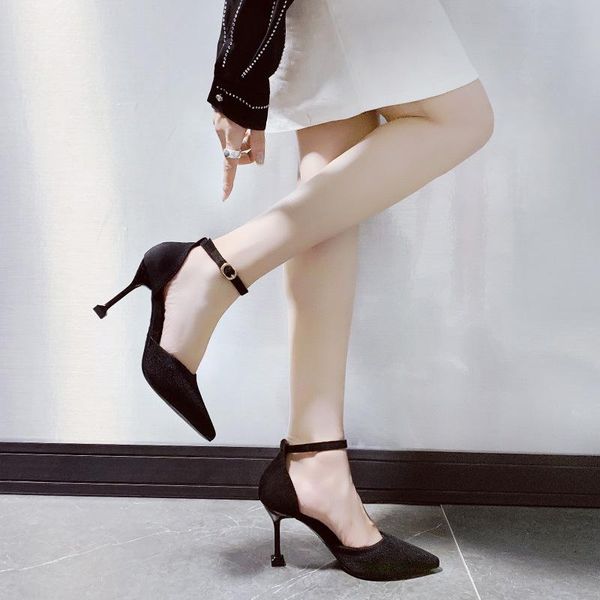dress shoes high heels summer sandals thin heel pointed toe female sandalias mujer party wedding, Black
dress shoes high heels summer sandals thin heel pointed toe female sandalias mujer party wedding, Black