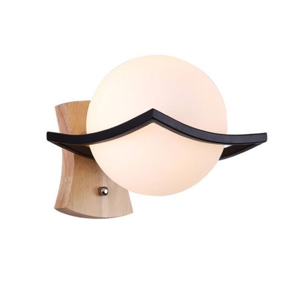 wall lamp vintage modern sconce lighting fixture with glass globe, wooden / metal base, for bedroom bathroom hallway
wall lamp vintage modern sconce lighting fixture with glass globe, wooden / metal base, for bedroom bathroom hallway