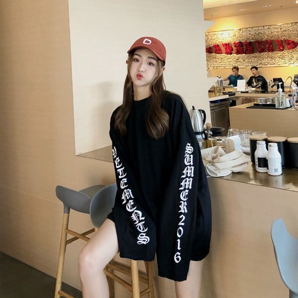 2021 new ulzzang vintage style letter printing tshirt woman streetwear autumn plus size released long sleeve t shirt in fashion clothes py9t, White
2021 new ulzzang vintage style letter printing tshirt woman streetwear autumn plus size released long sleeve t shirt in fashion clothes py9t, White