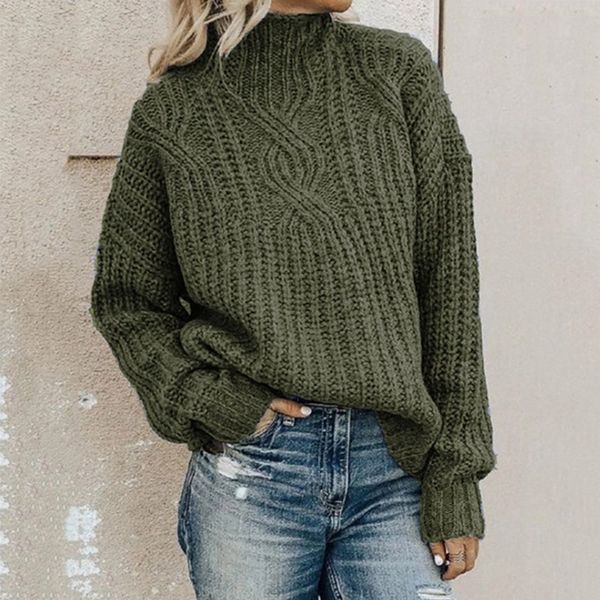 sweater womens turtleneck twist knit pullover women sweater feamle winter clothes pullovers loose casual knitwear, White;black
sweater womens turtleneck twist knit pullover women sweater feamle winter clothes pullovers loose casual knitwear, White;black