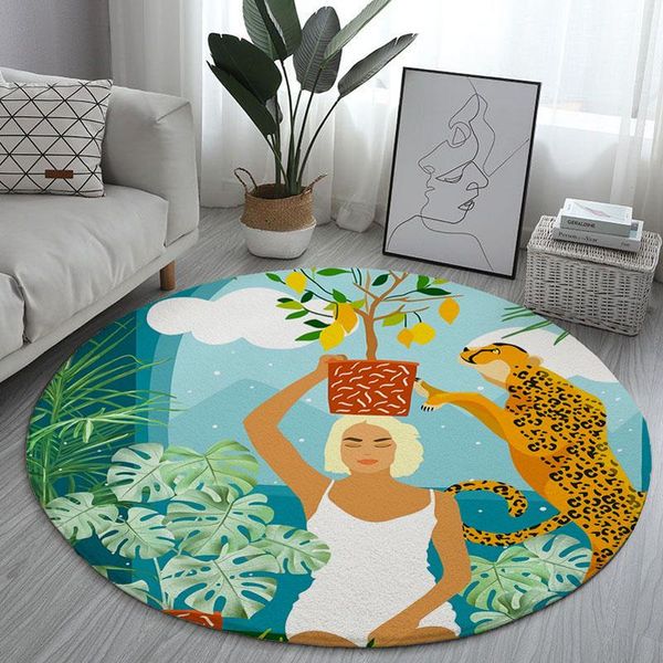 cushion/decorative pillow european and american fashion round floor mats nordic woman plant animal bedroom decoration carpet computer chair
cushion/decorative pillow european and american fashion round floor mats nordic woman plant animal bedroom decoration carpet computer chair