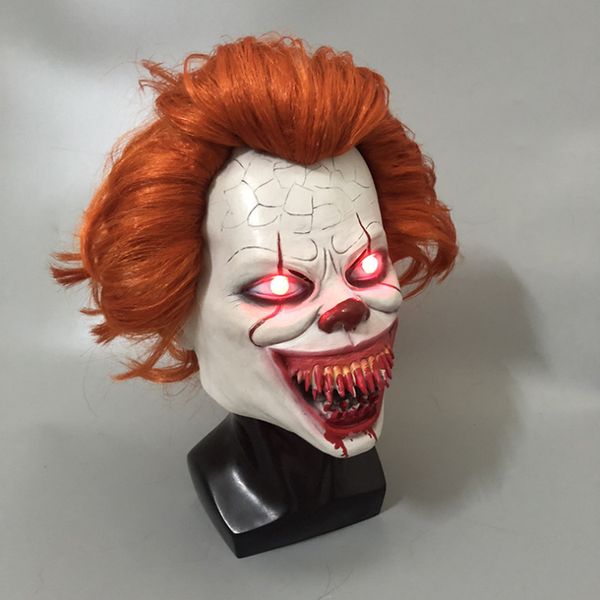 halloween party props full head latex mask horror movie stephen king's it 2 cosplay pennywise clown clown led mask red hair
halloween party props full head latex mask horror movie stephen king's it 2 cosplay pennywise clown clown led mask red hair