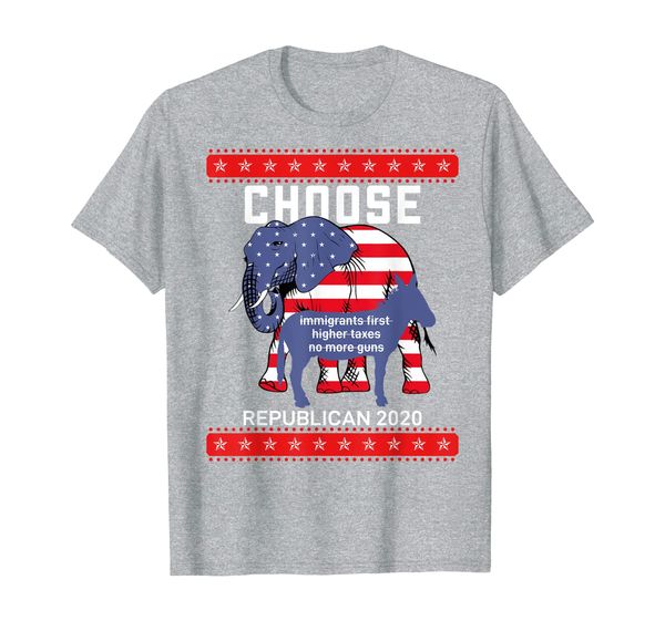 choose republican 2020 t-shirt, White;black