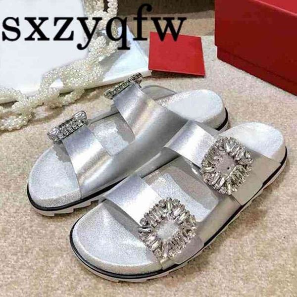 new style summer beach crystal elegant slippers shoes women 2021 shiny rhinestones buckle flats sole fashion flip flops mules, Black
new style summer beach crystal elegant slippers shoes women 2021 shiny rhinestones buckle flats sole fashion flip flops mules, Black