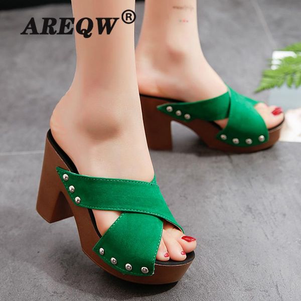 sandals summer women square high heel platform flock casual rivet pumps peep toe female elegant ladies shoes, Black
sandals summer women square high heel platform flock casual rivet pumps peep toe female elegant ladies shoes, Black