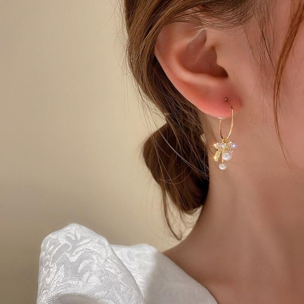dangle & chandelier real gold plated earrings for women exquisite micro zircon bowknot pearls drop korean fashion design party jewelry, Silver
dangle & chandelier real gold plated earrings for women exquisite micro zircon bowknot pearls drop korean fashion design party jewelry, Silver