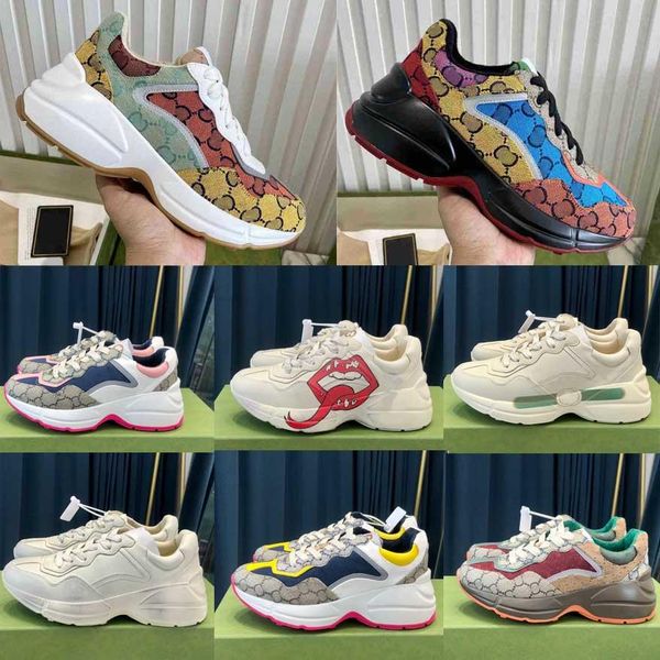 designer rhyton shoes beige men trainers vintage luxury chaussures ladies shoe fashion sneakers wave mouth sneaker with box, Black
designer rhyton shoes beige men trainers vintage luxury chaussures ladies shoe fashion sneakers wave mouth sneaker with box, Black