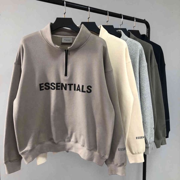 men's casual shirts winter reflective essentials of god half-zip stand collar sweatshirt men women 1:1 hoodie pullover streetwear 49a1, White;black
men's casual shirts winter reflective essentials of god half-zip stand collar sweatshirt men women 1:1 hoodie pullover streetwear 49a1, White;black