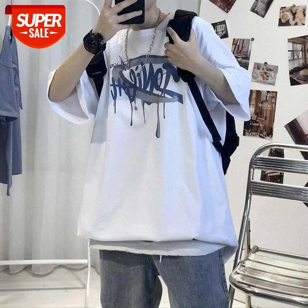 letter graffiti short-sleeved shirt men's loose half-sleeved t-shirt #tz35, White;black
letter graffiti short-sleeved shirt men's loose half-sleeved t-shirt #tz35, White;black