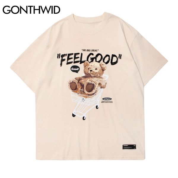 gonthwid short sleeve tees harajuku streetwear toy bear shopping cart print t-shirts cotton casual hip hop loose tshirts 220312, White;black
gonthwid short sleeve tees harajuku streetwear toy bear shopping cart print t-shirts cotton casual hip hop loose tshirts 220312, White;black