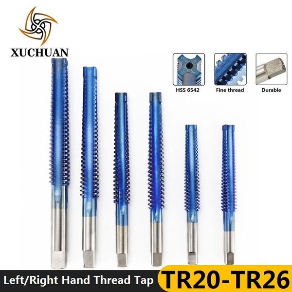 hand tools thread tap left/right nano blue coating tapping tool tr20-tr26 threading machine screw taps drill trapezoidal
hand tools thread tap left/right nano blue coating tapping tool tr20-tr26 threading machine screw taps drill trapezoidal