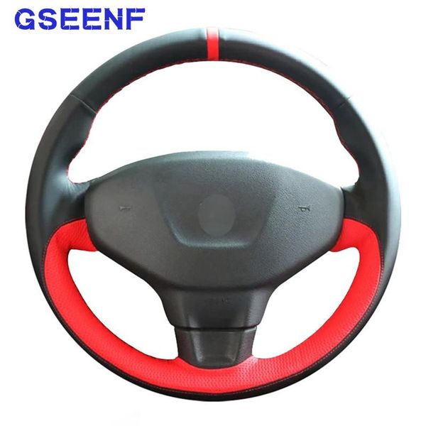 steering wheel covers car cover hand-stitched black red genuine leather antu-slip soft comfortable for 301
steering wheel covers car cover hand-stitched black red genuine leather antu-slip soft comfortable for 301